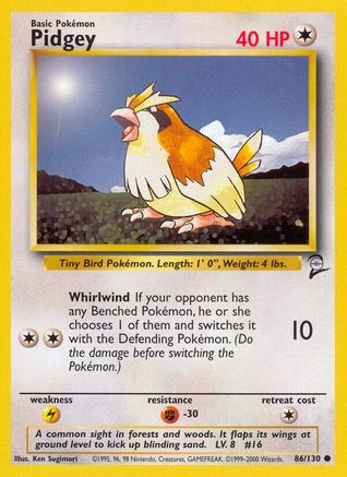 Base Set 2 086/130 Pidgey - Common