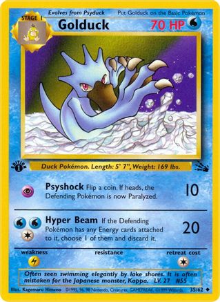 Fossil 035/62 Golduck - 1st Edition - Uncommon