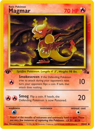 Fossil 039/62 Magmar - Unlimited - Uncommon