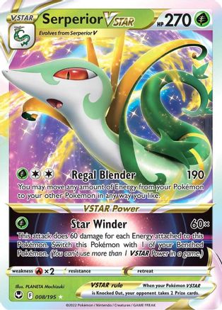 SWSH12 Silver Tempest 008/195 Serperior VSTAR - Holofoil - Ultra Rare