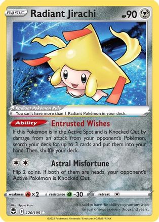 SWSH12 Silver Tempest 120/195 Radiant Jirachi - Holofoil - Radiant Rare