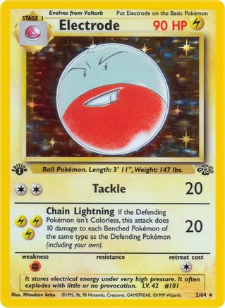 Jungle 002/64 Electrode (2) - Unlimited Holofoil - Holo Rare