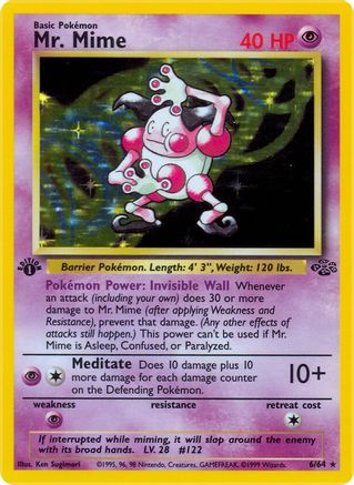 Jungle 006/64 Mr. Mime (6) - Unlimited Holofoil - Holo Rare