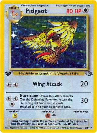 Jungle 008/64 Pidgeot (8) - Unlimited Holofoil - Holo Rare