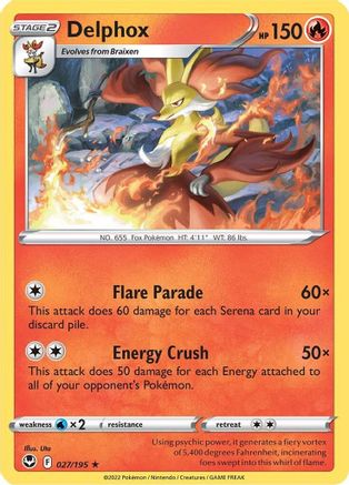 SWSH12 Silver Tempest 027/195 Delphox - Rare