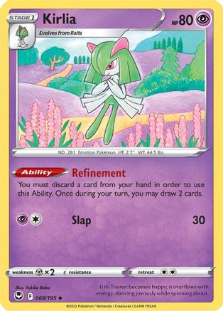 SWSH12 Silver Tempest 068/195 Kirlia - Reverse Holofoil - Uncommon