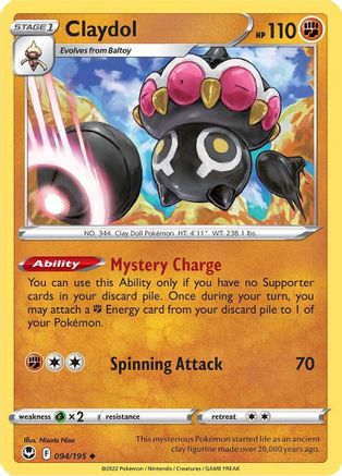 SWSH12 Silver Tempest 094/195 Claydol - Uncommon