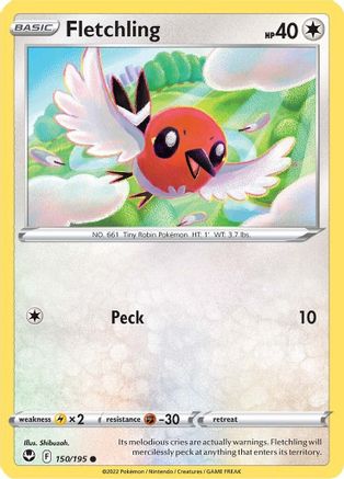 SWSH12 Silver Tempest 150/195 Fletchling - Common