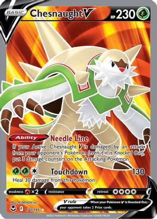 SWSH12 Silver Tempest 171/195 Chesnaught V (Full Art) - Holofoil - Ultra Rare