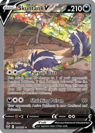 SWSH12 Silver Tempest 181/195 Skuntank V (Alternate Full Art) - Holofoil - Ultra Rare