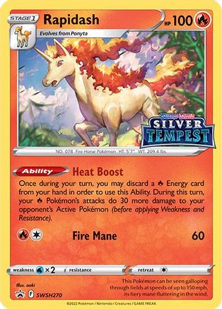 SWSH Sword & Shield Promo Cards SWSH270 Rapidash - Holofoil - Promo