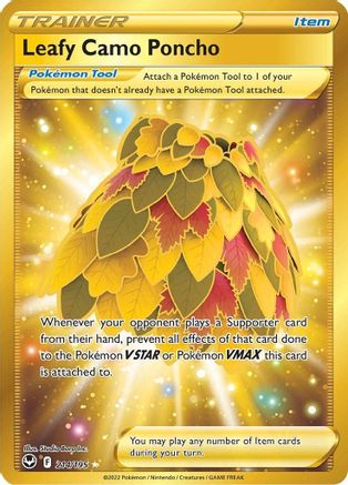 SWSH12 Silver Tempest 214/195 Leafy Camo Poncho (Secret) - Holofoil - Secret Rare