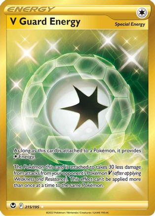 SWSH12 Silver Tempest 215/195 V Guard Energy (Secret) - Holofoil - Secret Rare