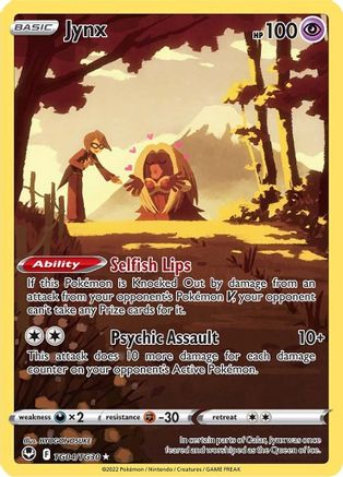 SWSH12 Silver Tempest Trainer Gallery TG04/TG30 Jynx - Holofoil - Ultra Rare