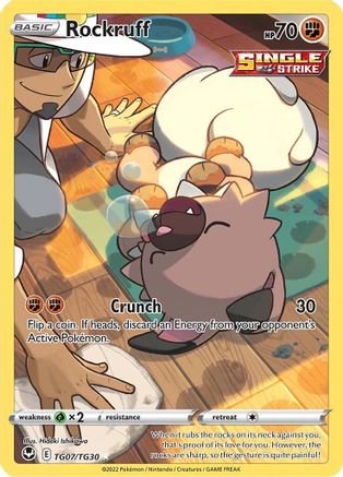 SWSH12 Silver Tempest Trainer Gallery TG07/TG30 Rockruff - Holofoil - Ultra Rare