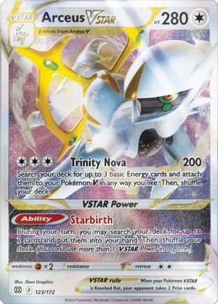 Miscellaneous Cards & Products 123/172 Arceus VSTAR - Holofoil - Promo (Metal Card)