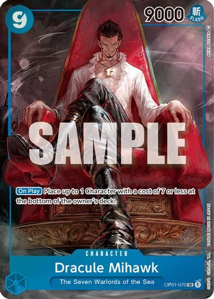 Romance Dawn OP01-070 Dracule Mihawk (Parallel) (OP01-070) - Foil - Super Rare