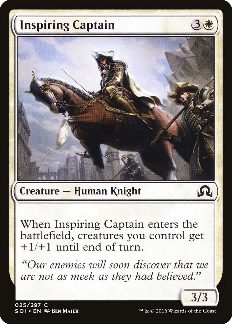 Shadows over Innistrad - (SOI-025) - Inspiring Captain Foil