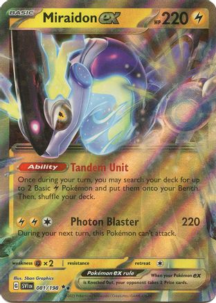 SV01 Scarlet & Violet Base Set 081/198 Miraidon ex - Holofoil - Double Rare