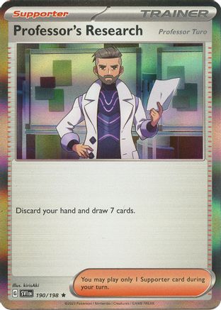 SV01 Scarlet & Violet Base Set 190/198 Professor's Research - Holofoil - Rare
