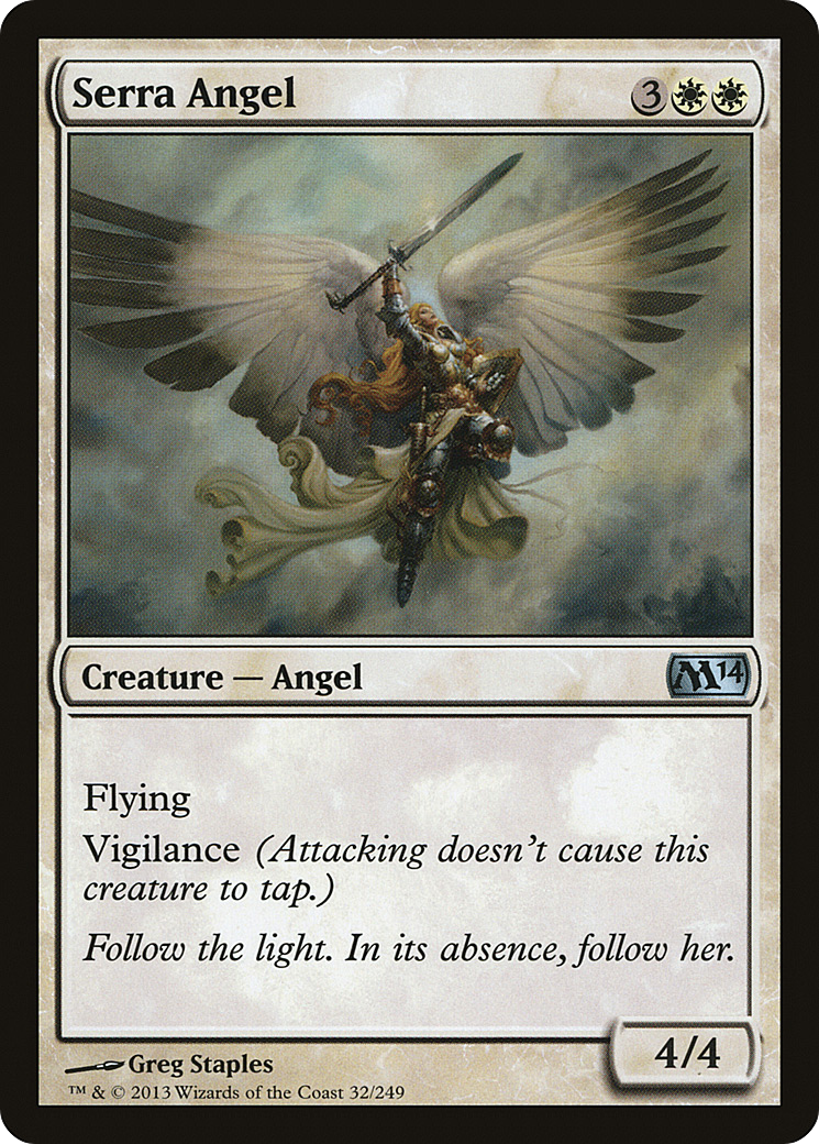 Magic 2014 - (M14-032) - Serra Angel Foil