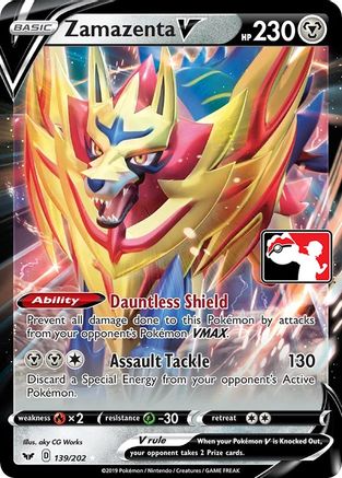 Prize Pack Series Cards /202 Zamazenta V - 139/202 - Holofoil - Ultra Rare