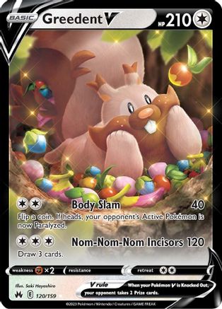 Crown Zenith 120/159 Greedent V - Holofoil - Ultra Rare