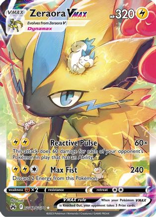 Crown Zenith Galarian Gallery GG42/GG70 Zeraora VMAX - Holofoil - Ultra Rare