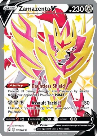 SWSH Sword & Shield Promo Cards SWSH293 Zamazenta V (Shiny) - Holofoil - Promo