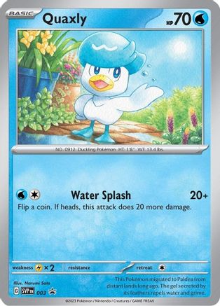 SV Scarlet & Violet Promo Cards 003 Quaxly - Holofoil - Promo