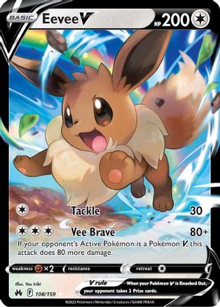 Crown Zenith 108/159 Eevee V - Holofoil - Ultra Rare