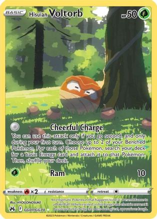 Crown Zenith Galarian Gallery GG01/GG70 Hisuian Voltorb - Holofoil - Ultra Rare