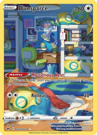 Crown Zenith Galarian Gallery GG23/GG70 Dunsparce - Holofoil - Ultra Rare