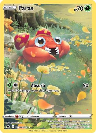 Crown Zenith Galarian Gallery GG32/GG70 Paras - Holofoil - Ultra Rare