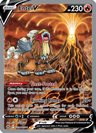 Crown Zenith Galarian Gallery GG36/GG70 Entei V - Holofoil - Ultra Rare