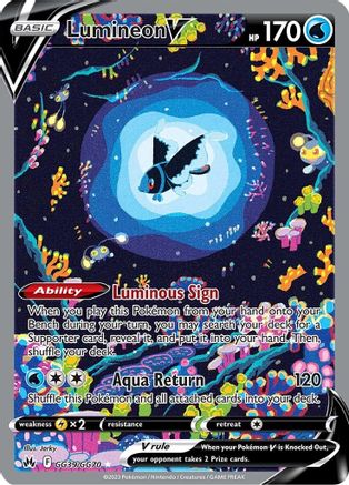 Crown Zenith Galarian Gallery GG39/GG70 Lumineon V - Holofoil - Ultra Rare