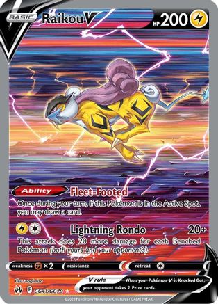 Crown Zenith Galarian Gallery GG41/GG70 Raikou V - Holofoil - Ultra Rare