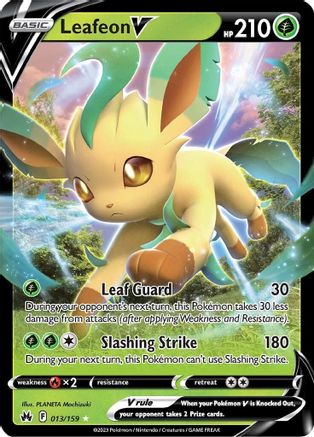 Crown Zenith 013/159 Leafeon V - Holofoil - Ultra Rare