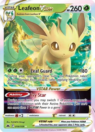 Crown Zenith 014/159 Leafeon VSTAR - Holofoil - Ultra Rare