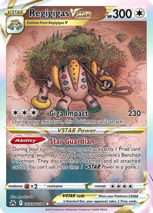 Crown Zenith Galarian Gallery GG55/GG70 Regigigas VSTAR - Holofoil - Ultra Rare
