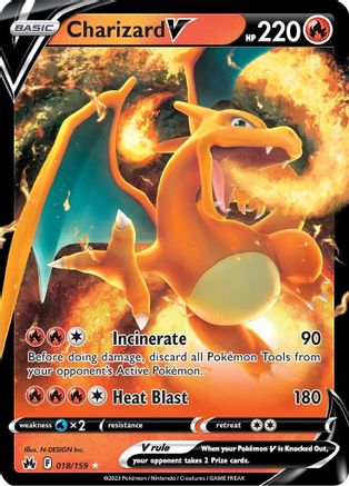 Crown Zenith 018/159 Charizard V - Holofoil - Ultra Rare