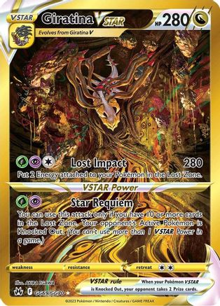 Crown Zenith Galarian Gallery GG69/GG70 Giratina VSTAR (Secret) - Holofoil - Secret Rare