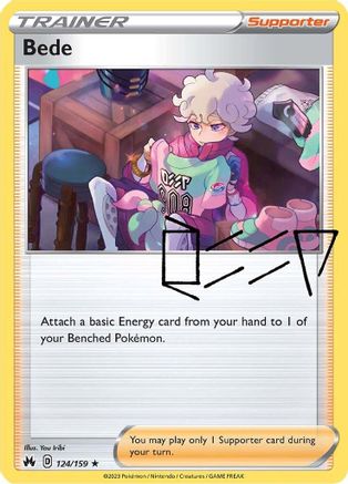 Crown Zenith 124/159 Bede - Reverse Holofoil - Holo Rare