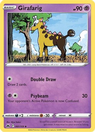Crown Zenith 061/159 Girafarig - Reverse Holofoil - Uncommon