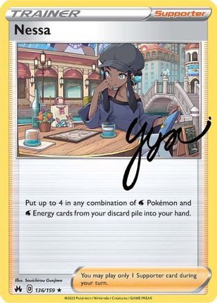 Crown Zenith 136/159 Nessa - Reverse Holofoil - Holo Rare