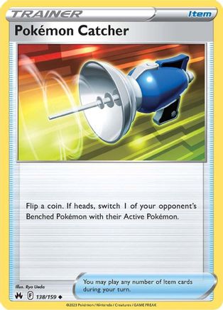 Crown Zenith 138/159 Pokemon Catcher - Reverse Holofoil - Uncommon