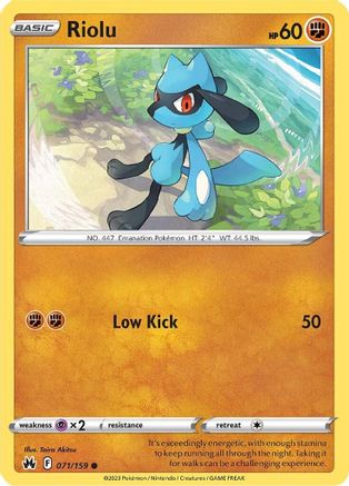 Crown Zenith 071/159 Riolu - Common