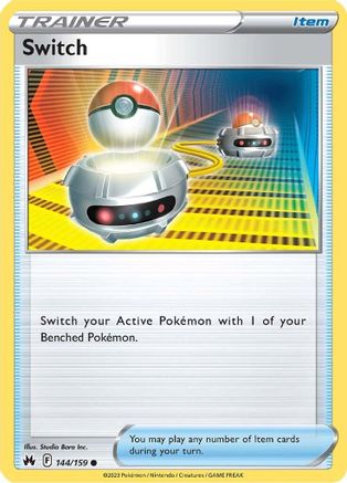 Crown Zenith 144/159 Switch - Reverse Holofoil - Common