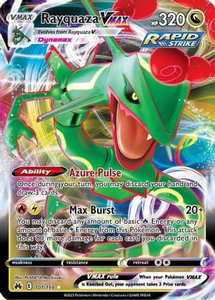 Crown Zenith 101/159 Rayquaza VMAX (101) - Holofoil - Ultra Rare