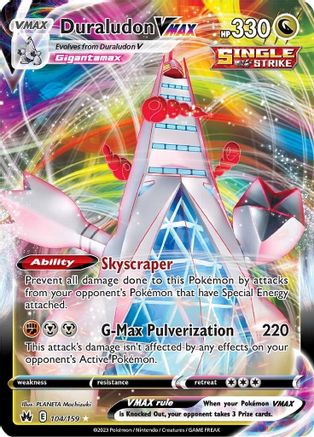 Crown Zenith 104/159 Duraludon VMAX - Holofoil - Ultra Rare